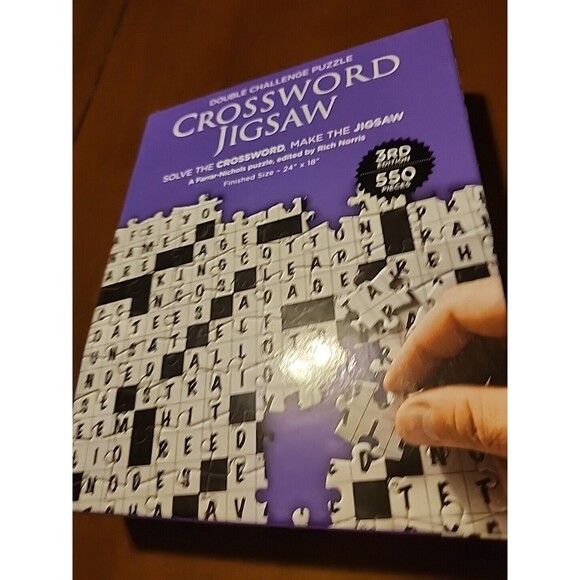 Double Challenge Crossword Jigsaw Puzzle 550pcs 3rd Edition - Farrar-Nichols Pzl - Picture 2 of 8